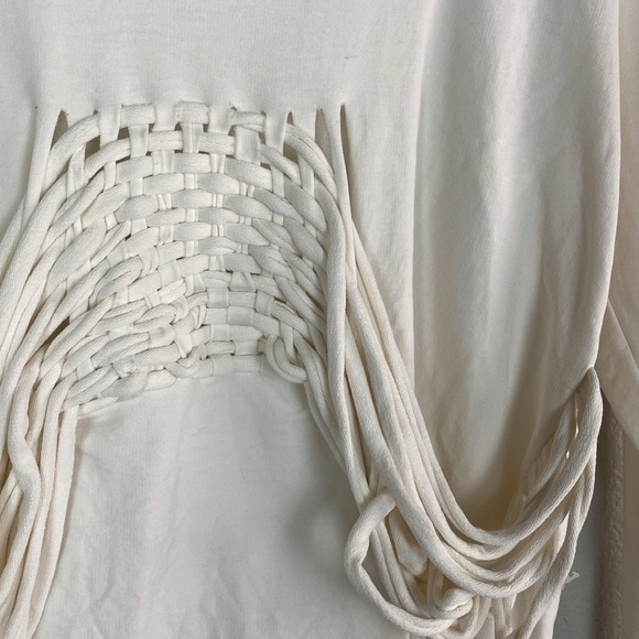 Zara white macrame detail long sleeve top - Picture 4 of 5